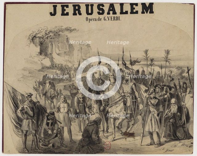Opera Jérusalem by Giuseppe Verdi, on 26 November 1847 by the Paris Opera at the Salle Le Peletier (