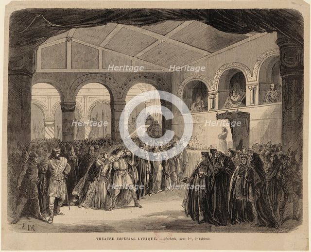 Opera Macbeth by Giuseppe Verdi. Paris, Théâtre-Lyrique, 21.04.1865, 1865.
