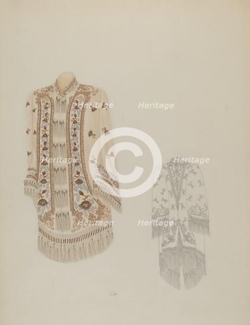 Opera Shoulder Wrap, c. 1937. Creator: Joseph L. Boyd.