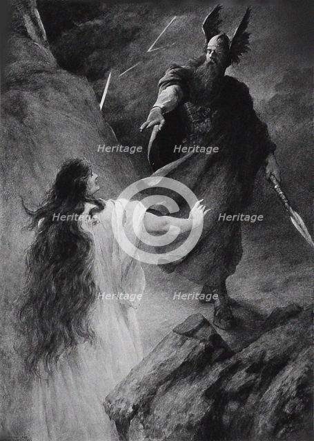 Opera Siegfried by Richard Wagner, III Act, 1894.