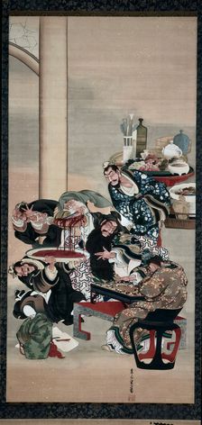 Operating on Guanyu's Arm, 1840s. Creator: Katsushika ?i (Japanese, about 1800-after 1857)