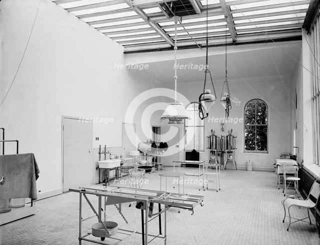 Operating room in Brooklyn Navy Yard Hospital, between 1890 and 1901. Creator: Unknown.