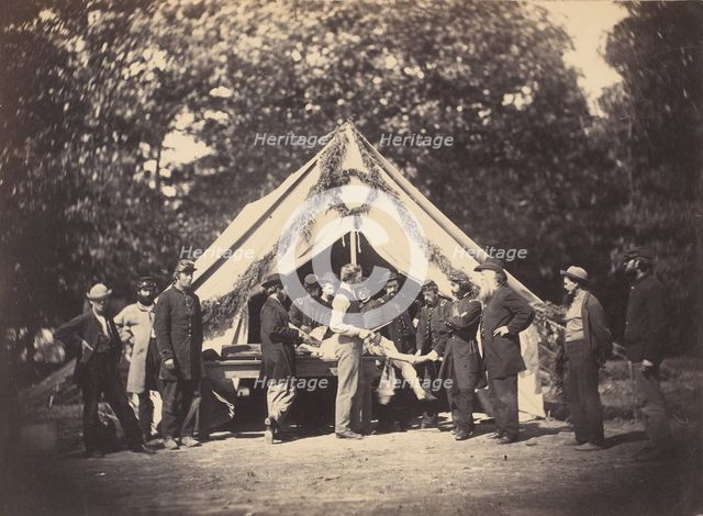 Operating Tent, Camp Letterman, Gettysburg, Pennsylvania, 1863. Creator: Possibly by Weaver Brothers.