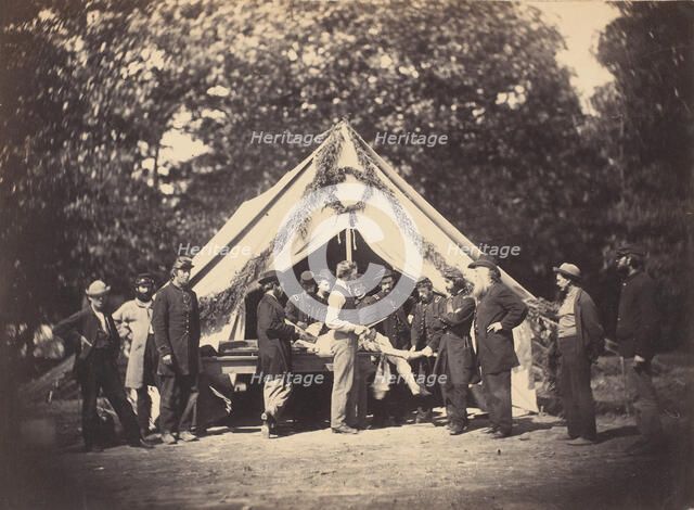 Operating Tent, Camp Letterman, Gettysburg, Pennsylvania, 1863. Creator: Possibly by Weaver Brothers.