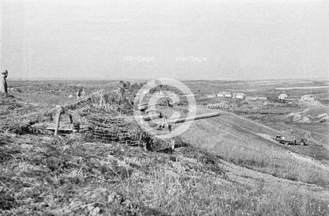 Operation Kutuzov. The Soviet artillery south of Orel. Artist: Anonymous  