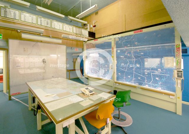 Operations Room, York Cold War Bunker, North Yorkshire, c2006-c2017. Artist: Historic England Staff Photographer.