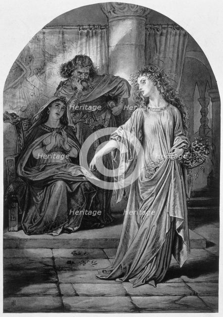 Ophelia, in "Hamlet", by William Shakespeare, 19th century. Creator: Unknown.