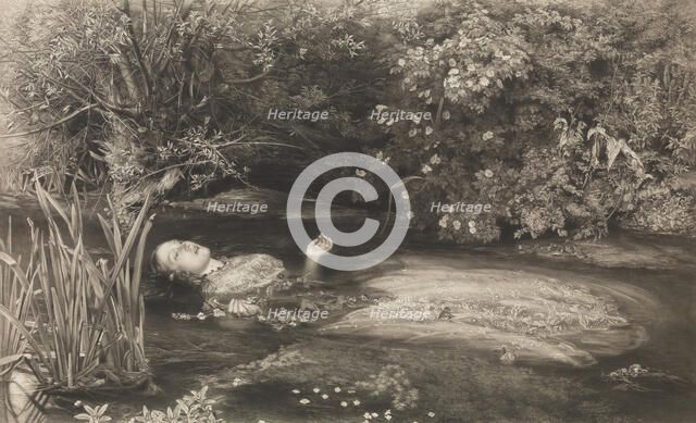 Ophelia (Shakespeare, Hamlet, Act 4, Scene 7), March 1, 1866. Creator: James Stephenson.