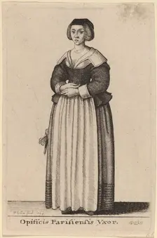 Opificis Parisiensis Vxor, 1643. Creator: Wenceslaus Hollar