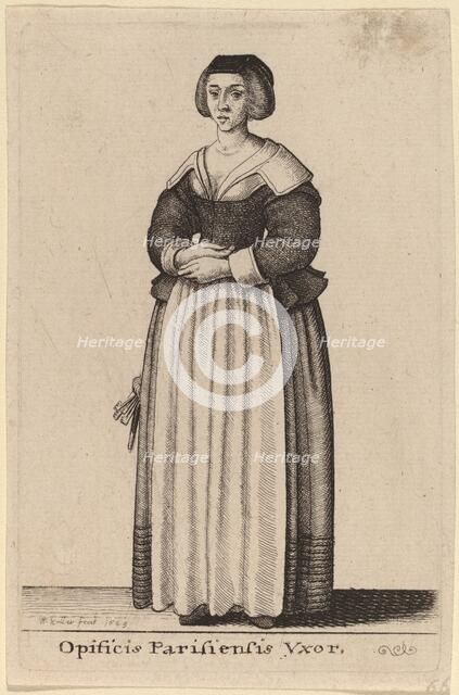 Opificis Parisiensis Vxor, 1643. Creator: Wenceslaus Hollar.