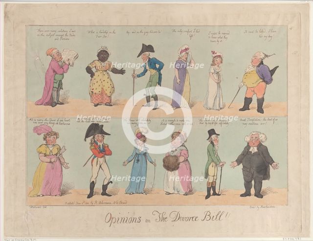 Opinions on The Divorce Bill!!, June 2, 1800., June 2, 1800. Creator: Thomas Rowlandson.