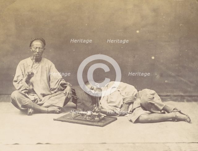 Opium smoker, 1867. Creator: William Thomas Saunders.