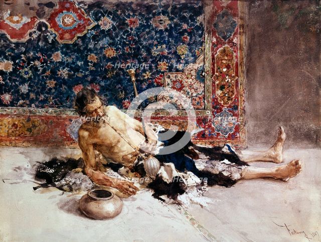 Opium smoker', 1869. Creator: Fortuny Marsal, Mariano (1838-1874).