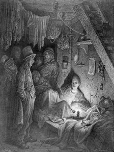 Opium Smoking-The Lascar's Room in "Edwin Drood" 1872. Creator: Albert Doms
