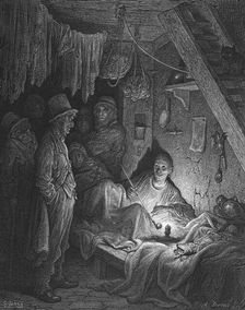 Opium Smoking - The Lascar's Room in Edwin Drood' 1872. Creator: Gustave Doré