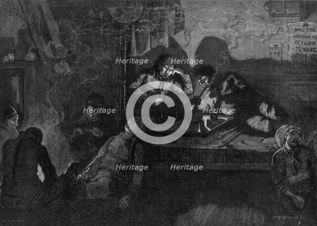 'Opium smoking in the East End of London', 1874.Artist: WB Murrey