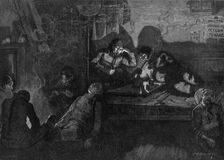 Opium smoking in the East End of London 1874.Artist: WB Murrey
