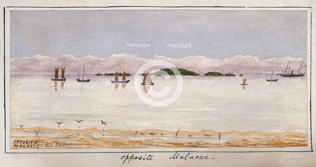 'Opposite Malacca', 1881. Creator: John Edmund Taylor.