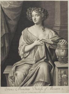 Ortensia Mancini, Duchess of Mazarin, 1678. Creator: Gerald Valck