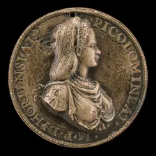 Ortensia Piccolomini [obverse], c. 1500. Creator: Unknown