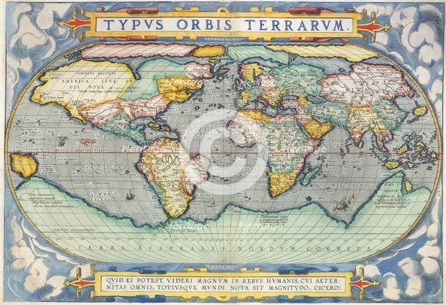 Ortelius' World Map, 1570. Creator: Abraham Ortelius.