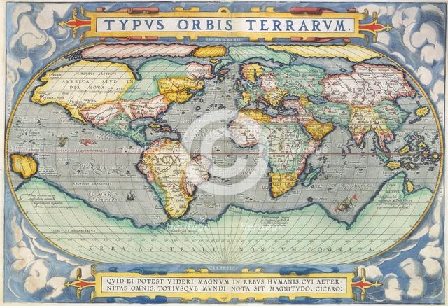 Ortelius' World Map, 1570. Creator: Abraham Ortelius.