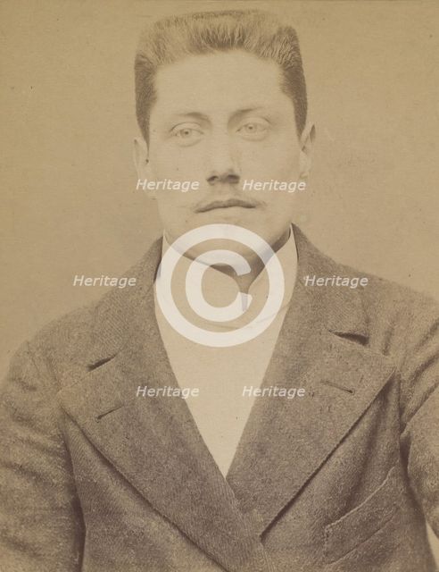 Ortiz. Léon. 25 ans, né à Paris. Commis d'architecte. Anarchiste. Voyage ordinairement en ..., 1894. Creator: Alphonse Bertillon.