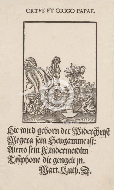 Ortus et origo Papae (Birth and Origin of the Pope), 1545. Creator: Cranach, Lucas, the Elder (1472-1553).