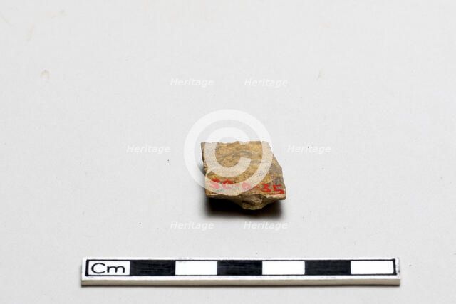 Oracle bone, inscribed, Shang dynasty, ca. 1600 - ca. 1050 BCE. Creator: Unknown.