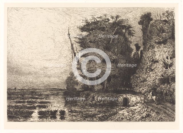 Orage à la Fin du jour, 1868. Creator: Paul Huet.