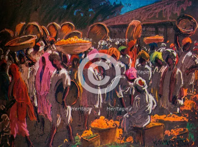 'Orange Market, Bombay', c1910 (1935).  Artist: William Samuel Horton.