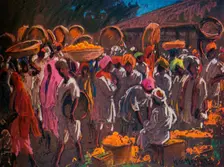Orange Market, Bombay c1910 (1935). Artist: William Samuel Horton