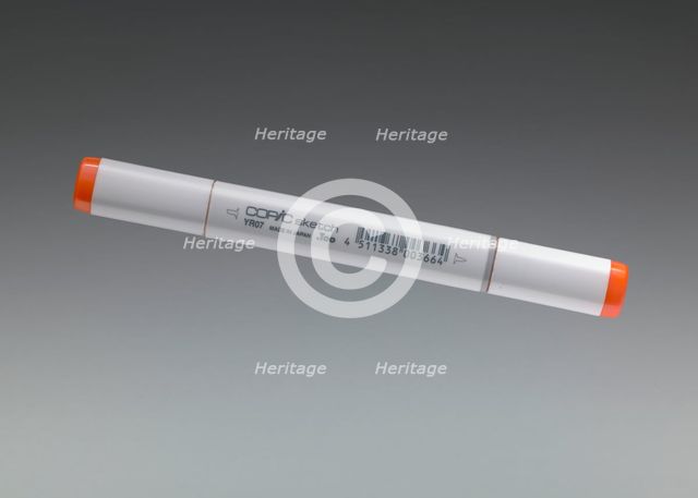 Orange copic sketch marker used by architect Michael Marshall, ca. 2013. Creator: Too Corporation.
