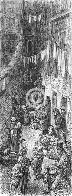 'Orange Court - Drury Lane', 1872.  Creator: Gustave Doré.