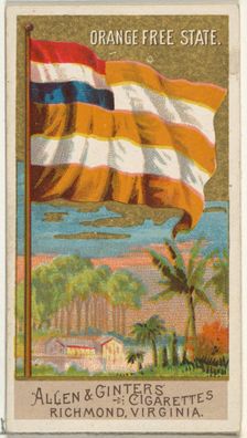 Orange Free State, from Flags of All Nations, Series 2 (N10) for Allen & Ginter Cigarettes..., 1890. Creator: Allen & Ginter