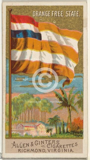 Orange Free State, from Flags of All Nations, Series 2 (N10) for Allen & Ginter Cigarettes..., 1890. Creator: Allen & Ginter.