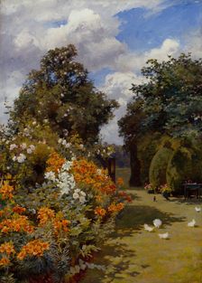 Orange Lilies, Broadway, Worcestershire, c1911. Creator: Alfred William Parsons