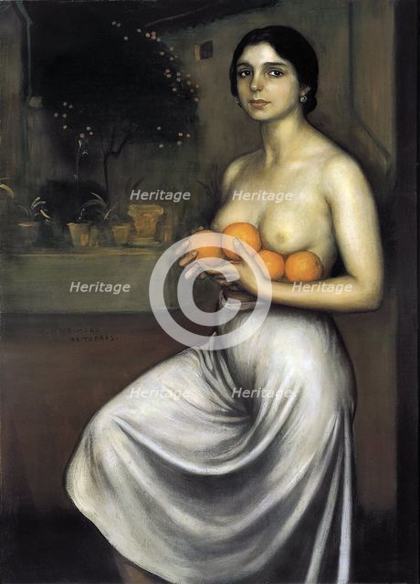 Oranges and Lemons, 1925-1926. Creator: Romero de Torres, Julio (1874-1930).