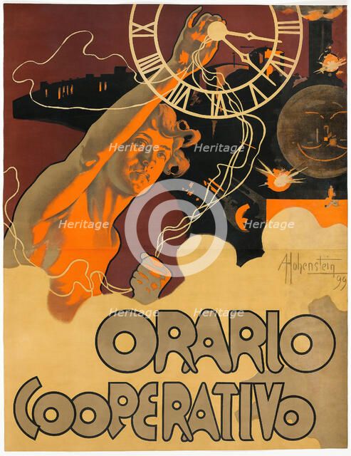Orario Cooperativo, 1899. Creator: Hohenstein, Adolfo (1854-1928).