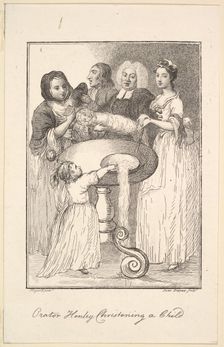 Orator Henley Christening a Child, 1794. Creator: Jane Ireland