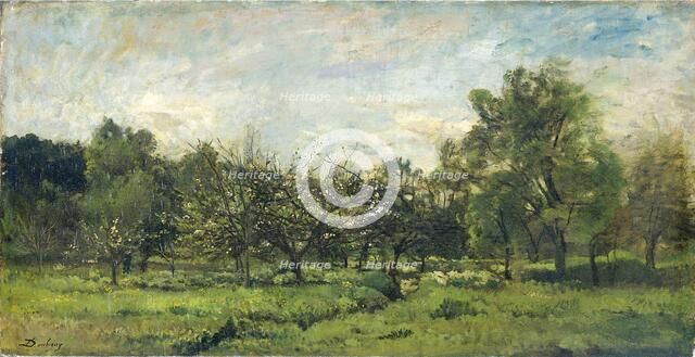 Orchard, 1865-1869. Creator: Charles Francois Daubigny.