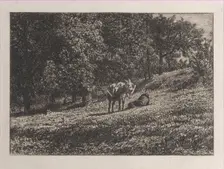 Orchard, 1865. Creator: Charles Emile Jacque