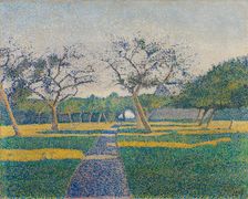 Orchard at La Louvière, 1890. Creator: Alfred William Finch