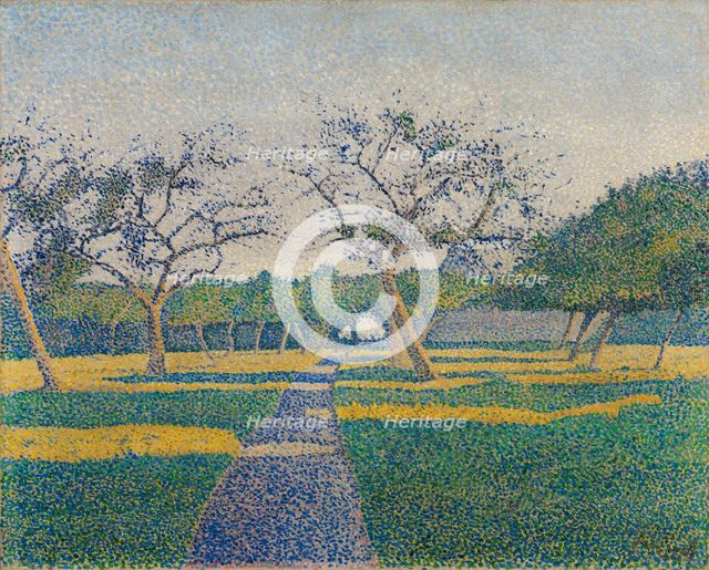 Orchard at La Louvière, 1890. Creator: Alfred William Finch.