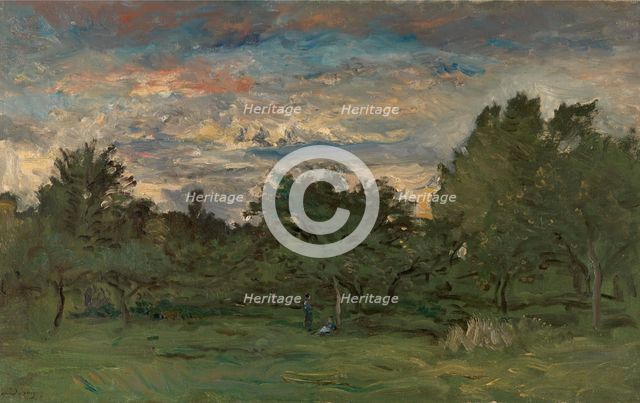 Orchard at Night. Creator: Charles Francois Daubigny.