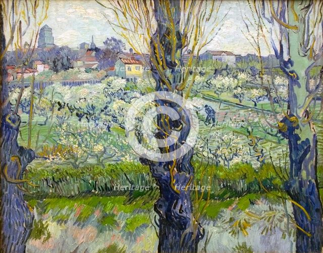 'Orchard in Blossom with View of Arles', 1889.  Artist: Vincent van Gogh