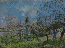 Orchard in Spring, By, 1881. Artist: Sisley, Alfred (1839-1899)