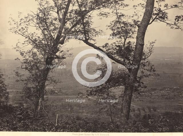 Orchard Knob from Mission Ridge, 1864-1866. Creator: George N. Barnard.