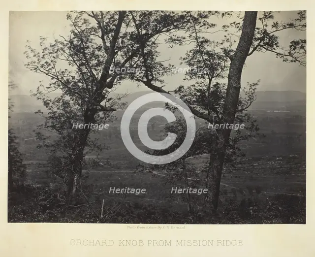 Orchard Knob from Mission Ridge, 1864/66. Creator: George N. Barnard.