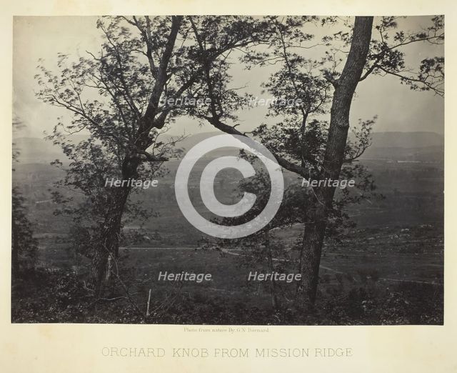 Orchard Knob from Mission Ridge, 1864/66. Creator: George N. Barnard.